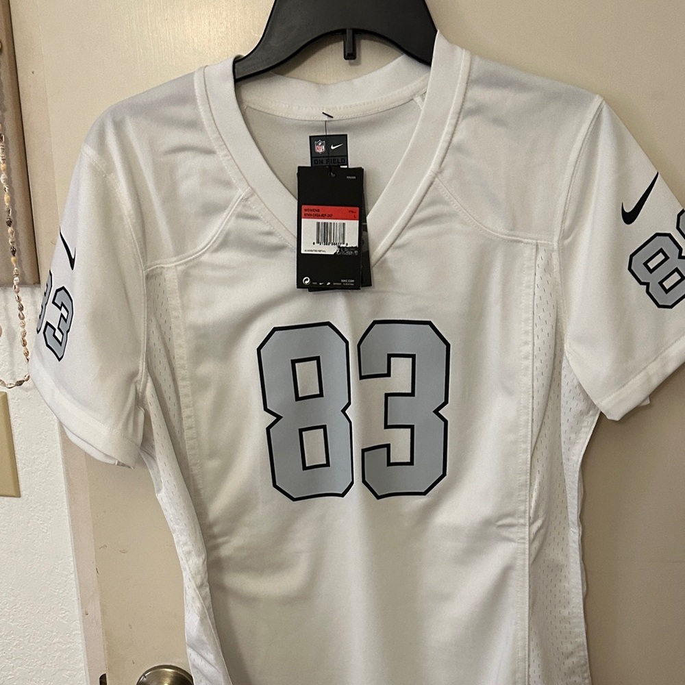 Raiders Walker Jersey Nike White and Black Men's Jersey
